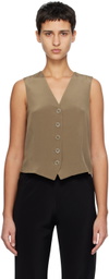 Silk Laundry Brown Slouch Vest