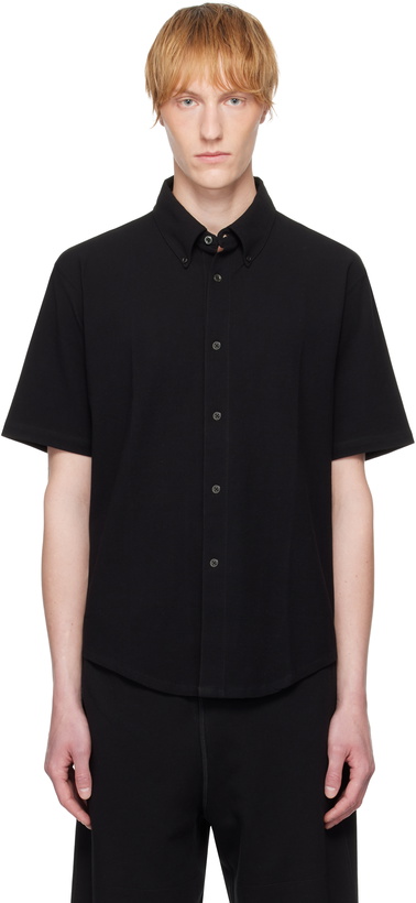 Photo: Lady White Co. Black S/S Piqué Button Down Shirt