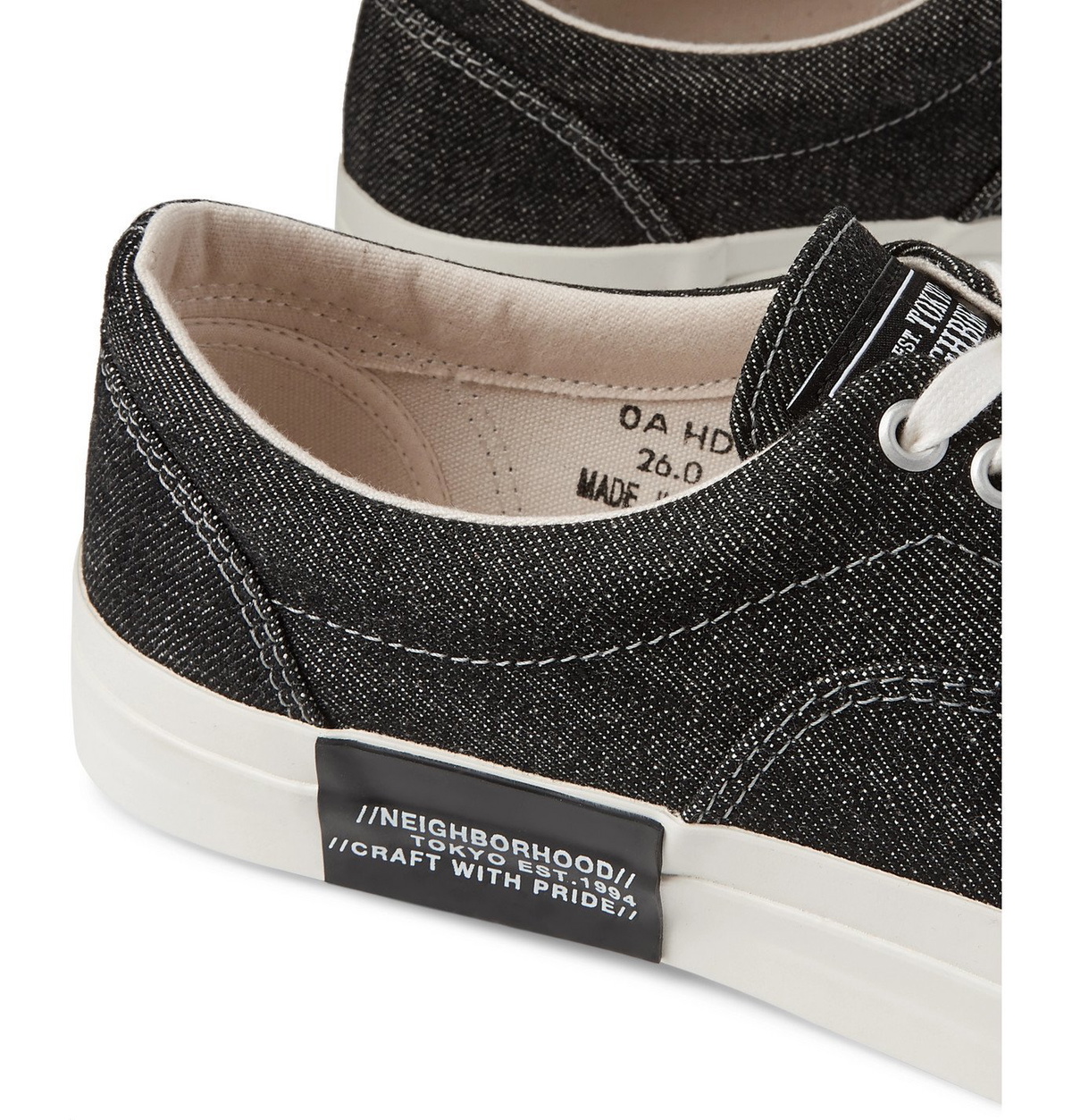 靴 NEIGHBORHOOD DECK-D / C-SNEAKER Neighborhood - Deck Denim Sneakers - Black Neighborhood