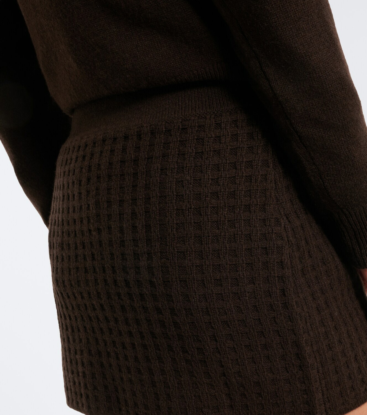 Jardin des Orangers Wool and cashmere jacquard miniskirt