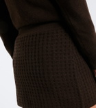 Jardin des Orangers Wool and cashmere jacquard miniskirt