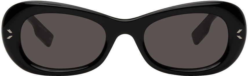 MCQ Black Oval Sunglasses