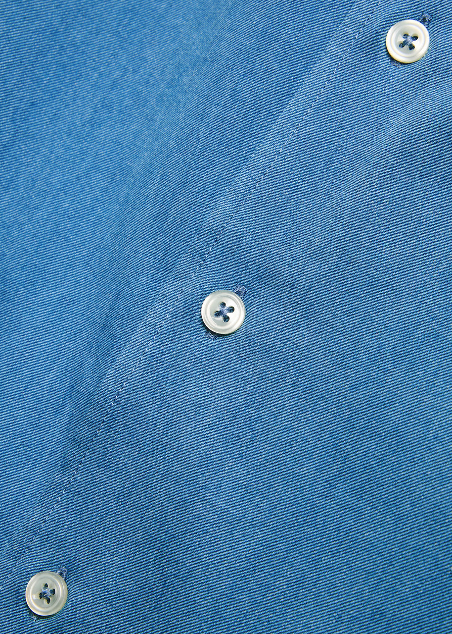 Aurélien Chambray Shirt Mid Blu
