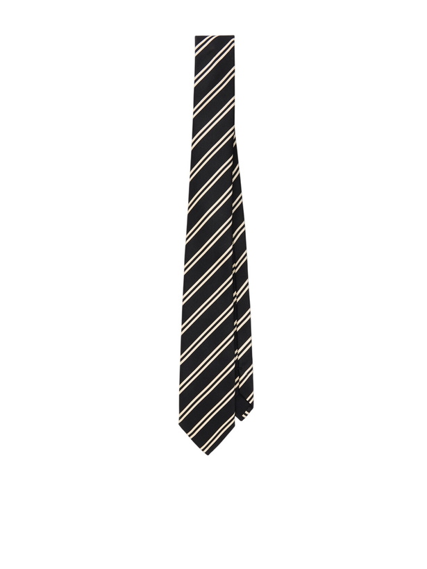 Photo: SAINT LAURENT - 7cm Striped Silk-Twill Tie
