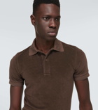 Tom Ford Towelling cotton-blend polo shirt