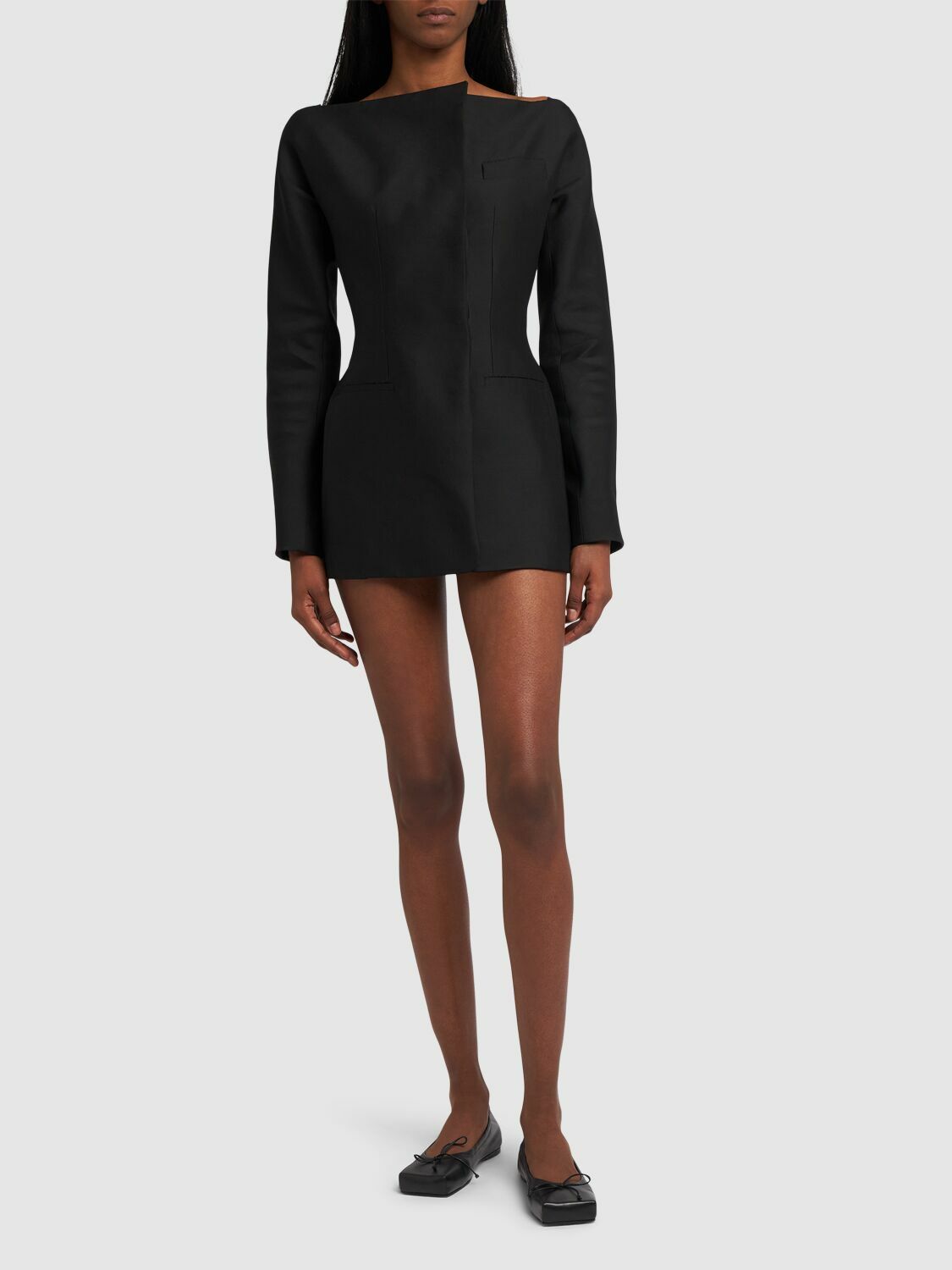 JACQUEMUS La Robe Spalla Wool & Silk Mini Dress Jacquemus