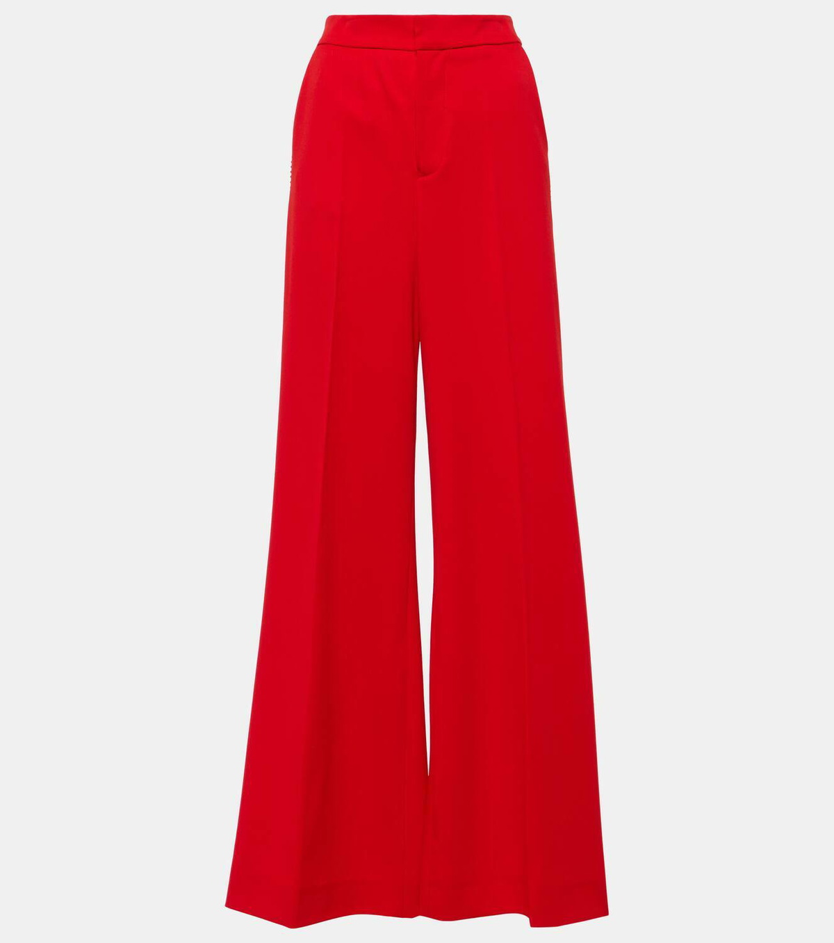 Area Crystal-embellished wool wide-leg pants