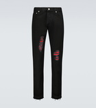 Alexander McQueen Distressed slim-fit jeans