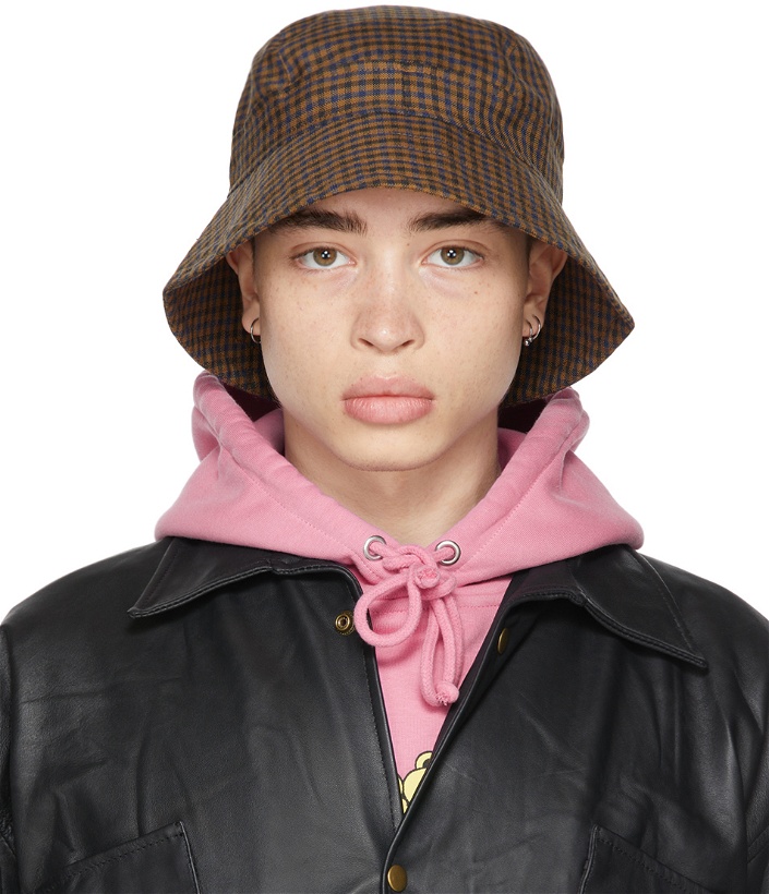 Photo: Liberal Youth Ministry Black & Navy Wool Plaid Bucket Hat