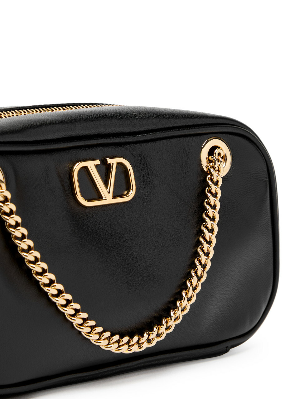 Valentino VLogo Mini Leather Cross-body bag - Black - One Size
