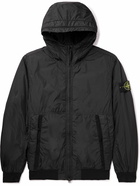 Stone Island - Garment-Dyed Padded Crinkled Reps Nylon Hooded Jacket - Black