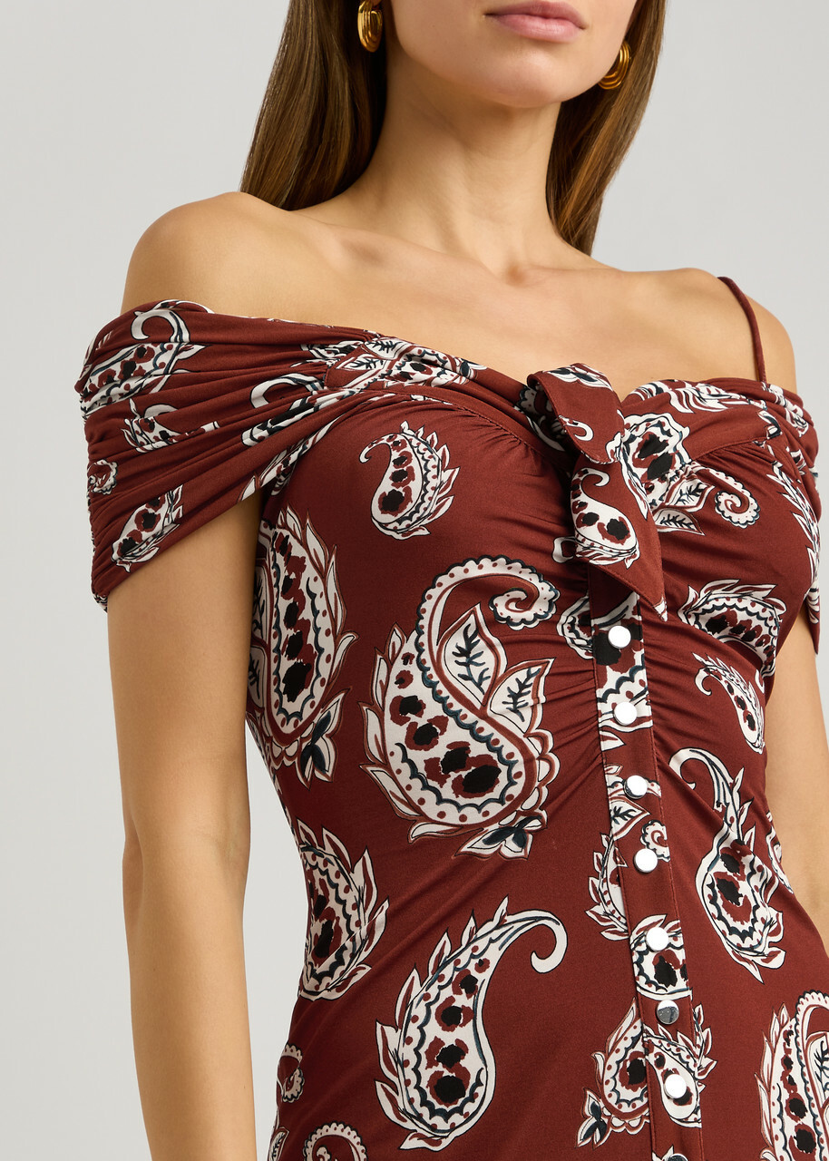 Rabanne Paisley-print Stretch-jersey Maxi Dress Multi Print