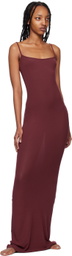 SKIMS Red Soft Lounge Slip Maxi Dress