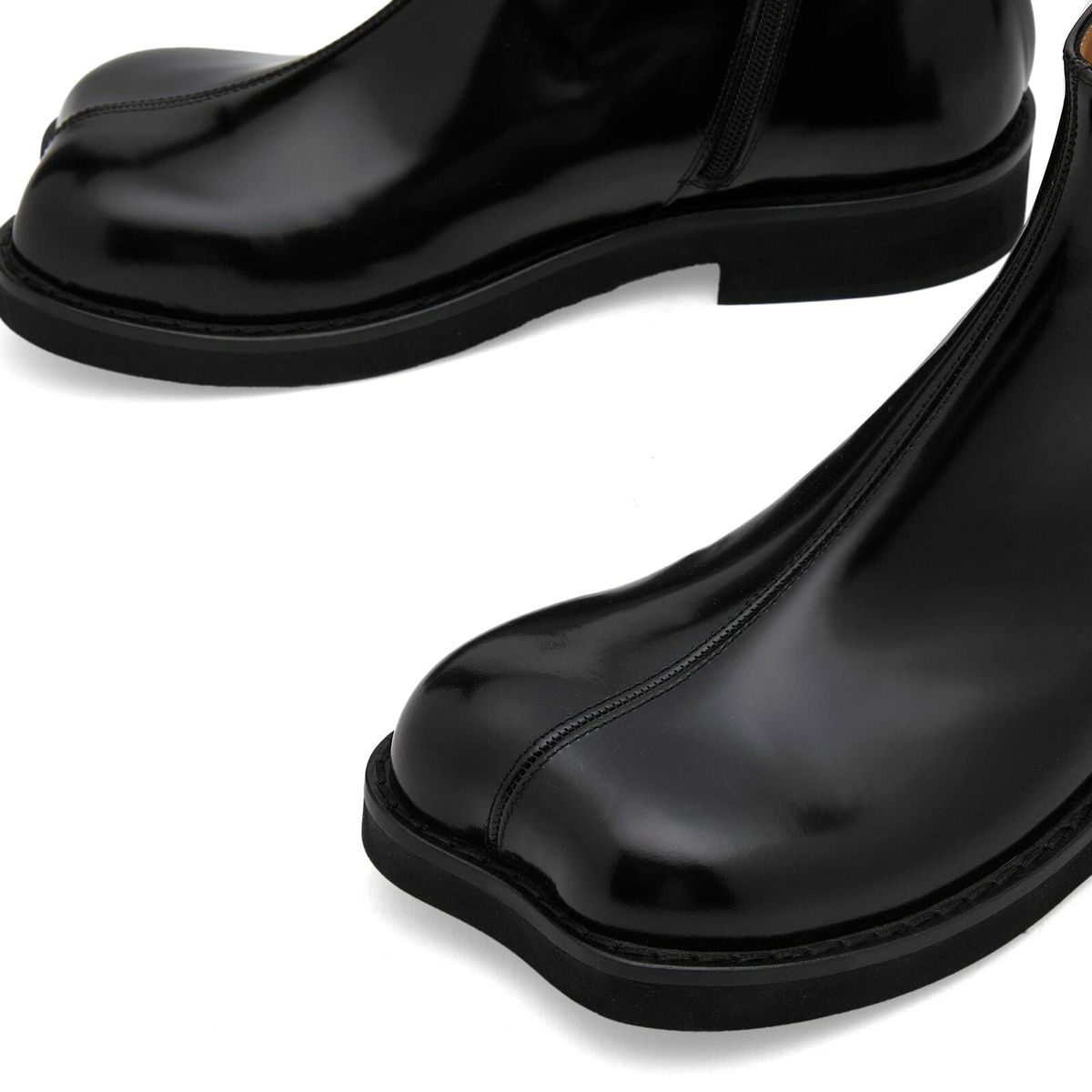 【関税＆送料込み】Mm6 Maison Margiela Black Leather Ankle MM6 Maison Margiela Men's Leather Ankle Boots in Black MM6
