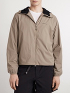 Portal - Level Alpha Logo-Print Fleece-Trimmed Recycled-Shell Jacket - Brown