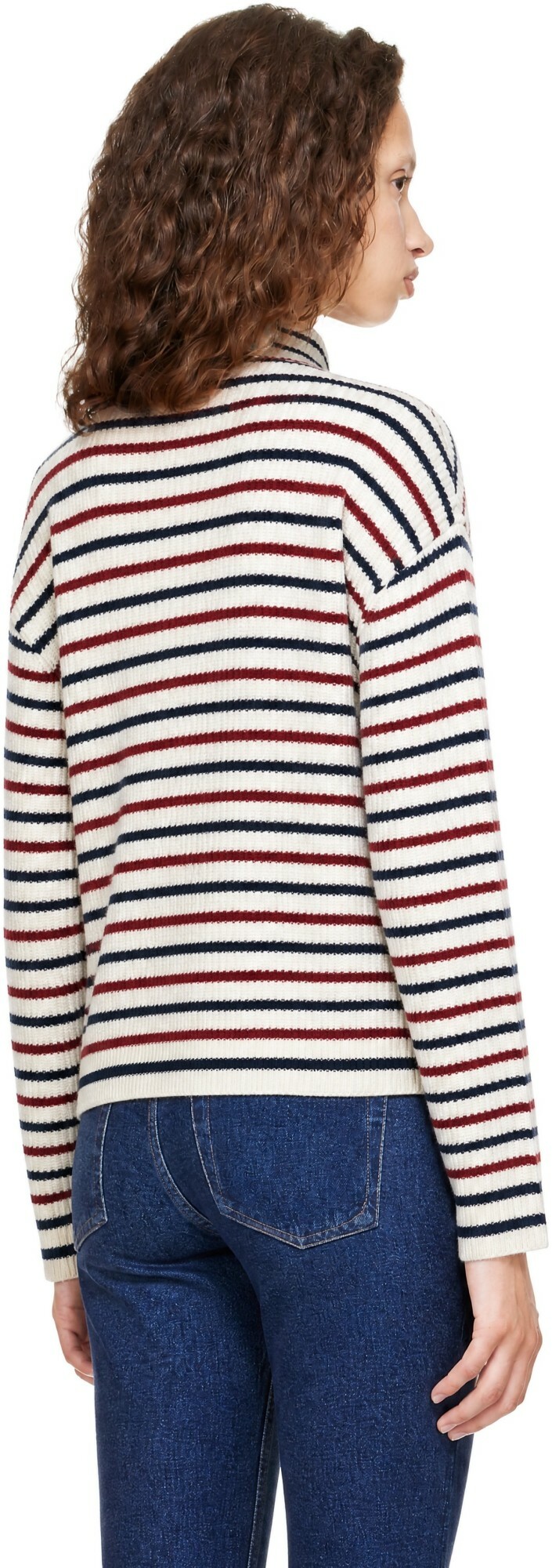 rag & bone Multicolor Georgie Stripe Half Zip Sweater