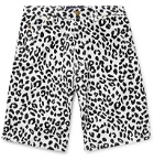 Noon Goons - Leopard-Print Denim Shorts - Animal print