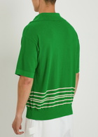 Bode Bentgrass Logo-embroidered Cotton-knit Polo Shirt Green