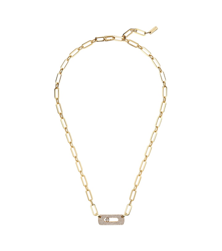Photo: Messika Move Link 18kt gold chain necklace with diamonds