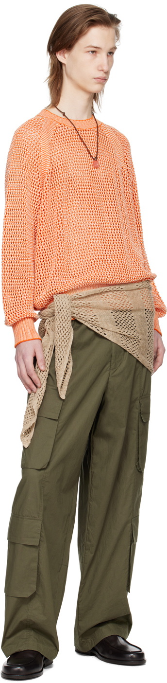 AFTER PRAY Orange Raglan Sweater