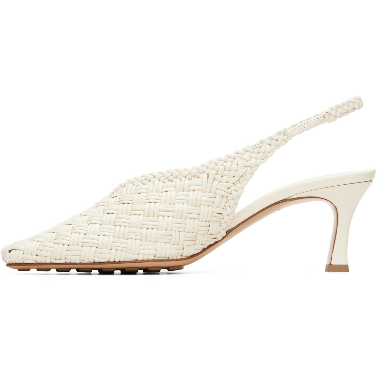 Bottega Veneta Off-White Sofia Heels