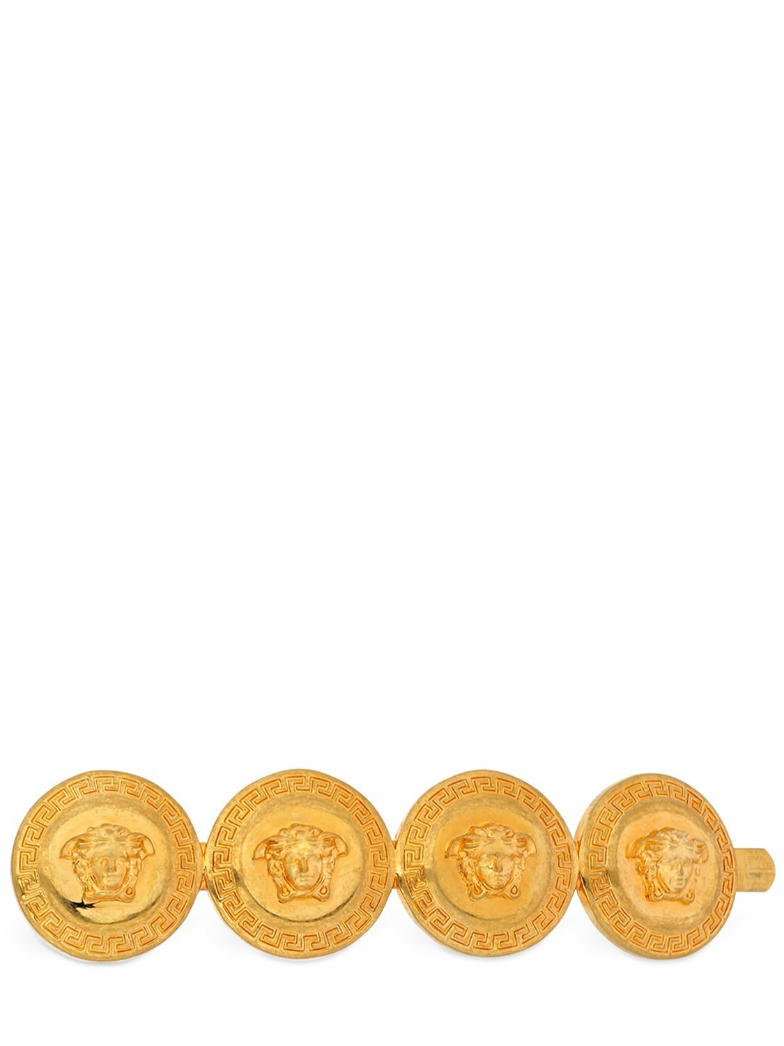 Versace hair clip ヴェルサーチヘアピン　ごー Versace Medusa Tribute Hair Clip | Metallic | FARFETCH