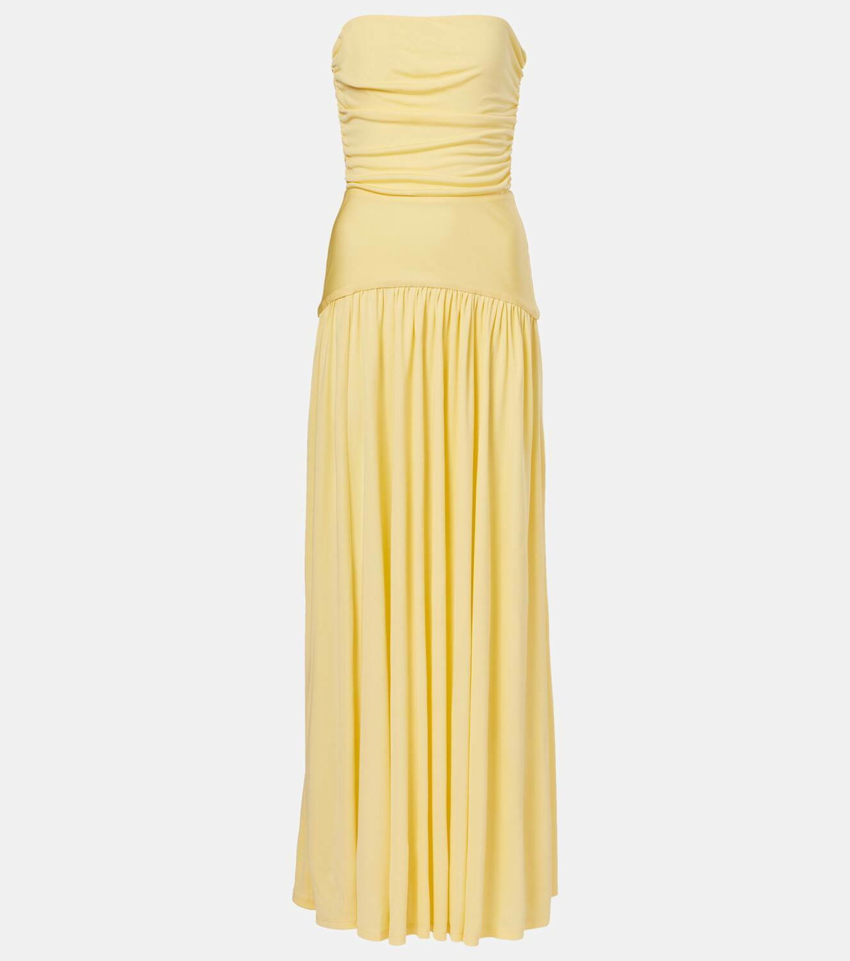 Staud Mariana ruched jersey maxi dress