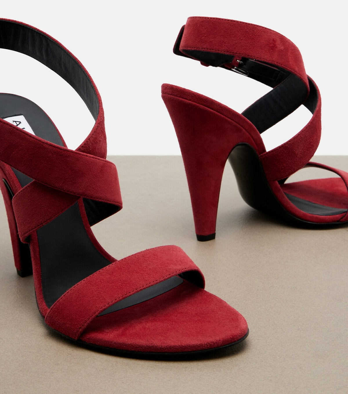 Alaïa Cone suede slingback sandals
