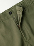 Incotex - Slim-Fit Straight-Leg Cotton-Blend Gabardine Trousers - Green