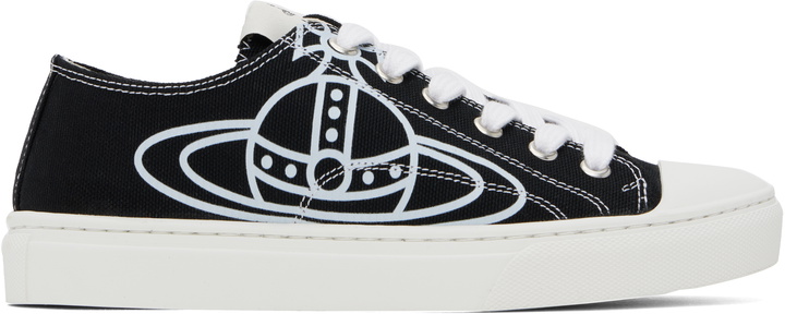 Photo: Vivienne Westwood Black Low-Top Plimsoll Sneakers