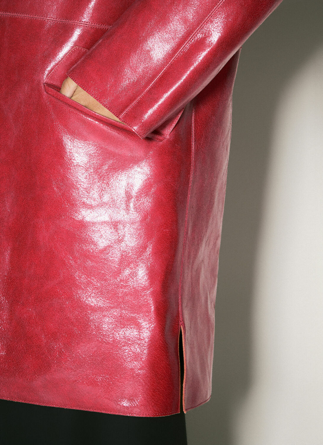 Prada Crackle Suede Coat