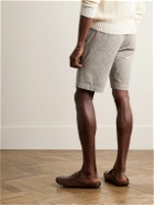 Massimo Alba - Alaccia Straight-Leg Pleated Striped Linen Bermuda Shorts - Neutrals