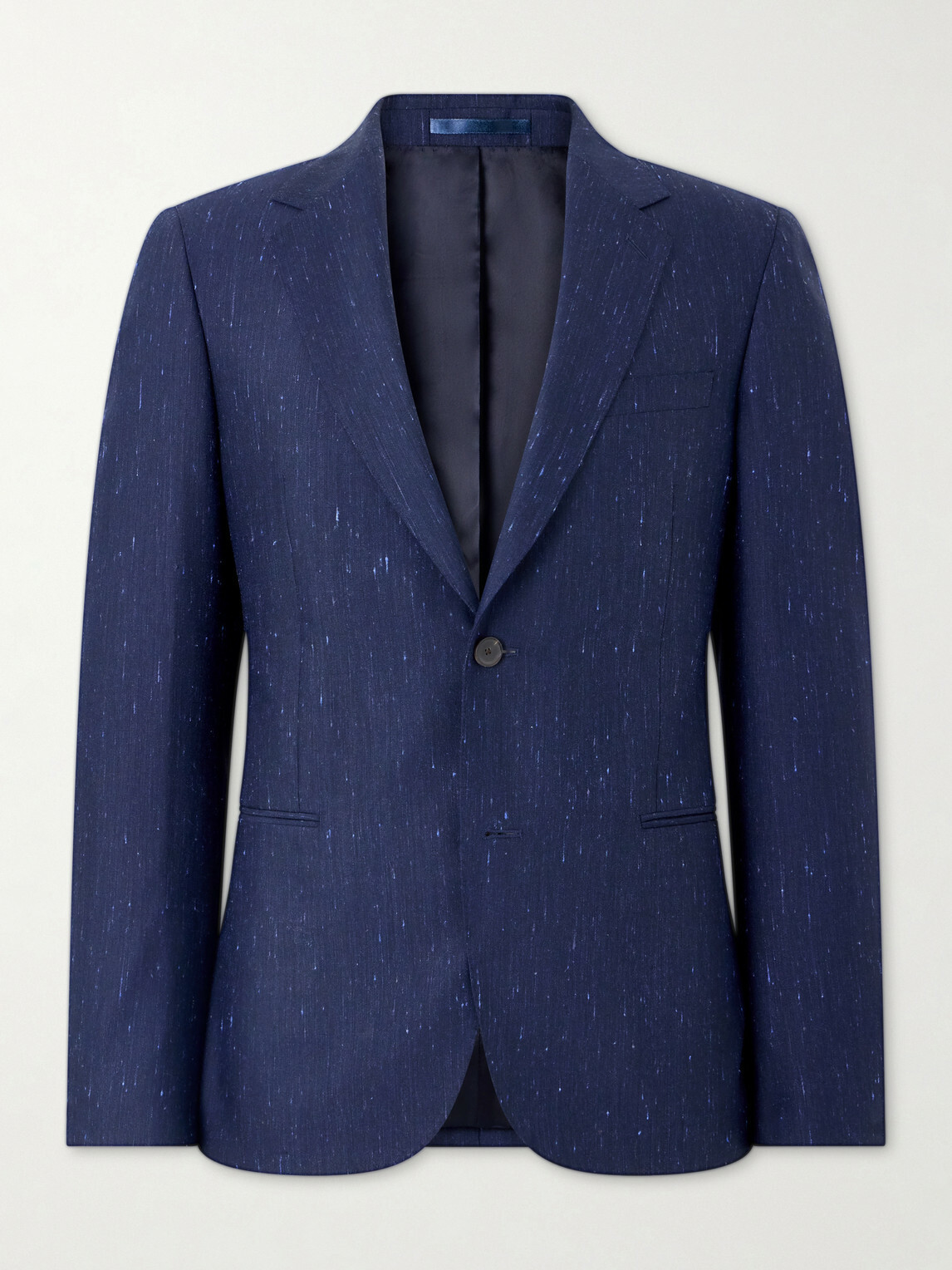 Mr P. - Wool and Silk-Blend Dupioni Suit Jacket - Blue