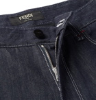 Fendi - Logo-Appliquéd Denim Jeans - Men - Dark denim