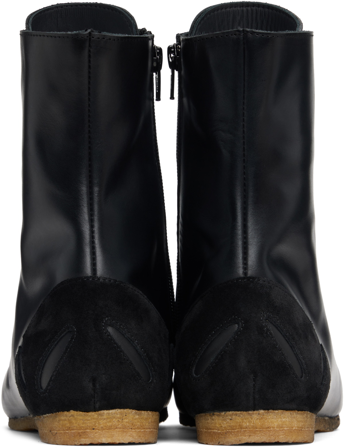 Stefan Cooke Black Slash Heel Boxer Sneakers