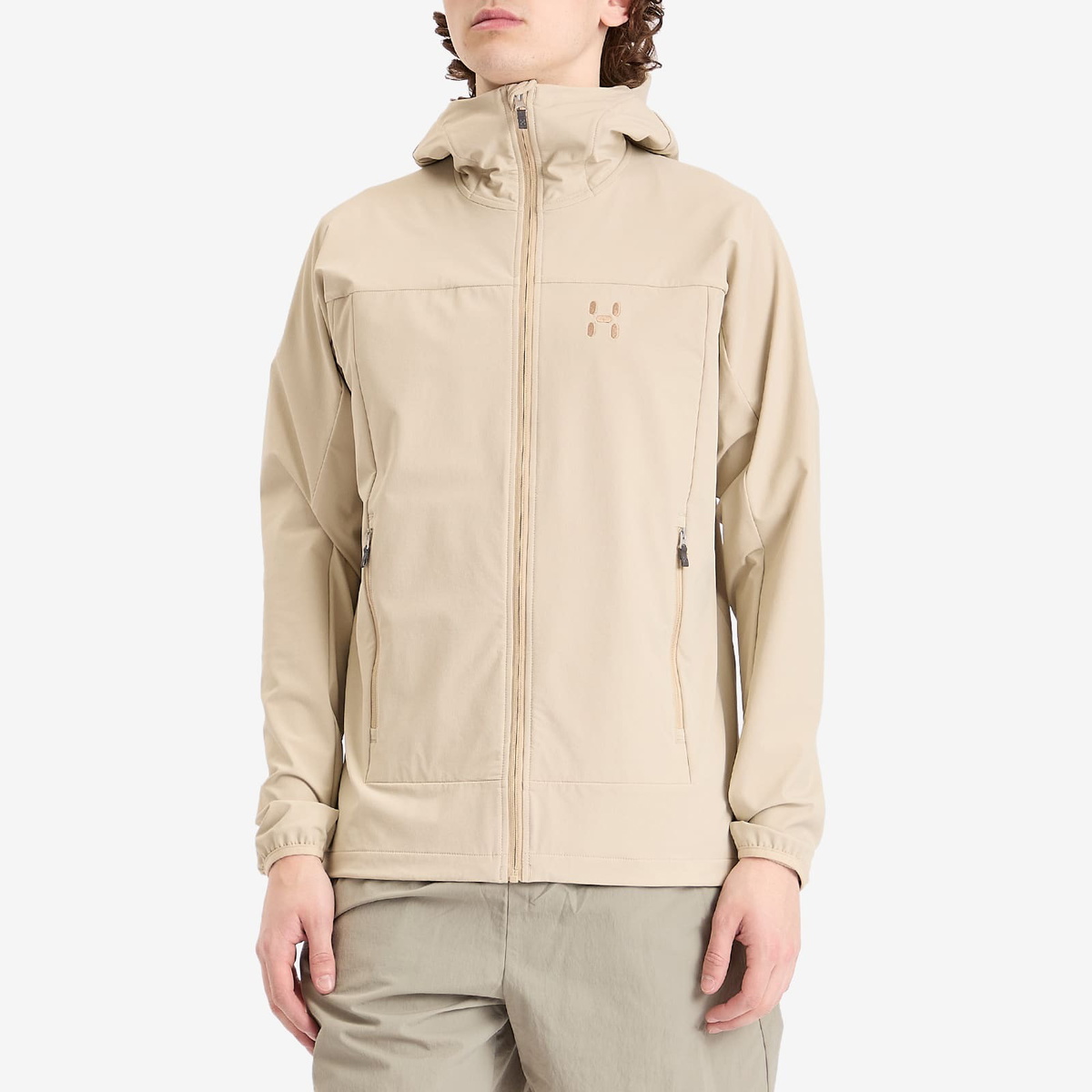 Haglöfs Men's Rosson Softshell Hooded Jacket in Chalk Beige Haglofs