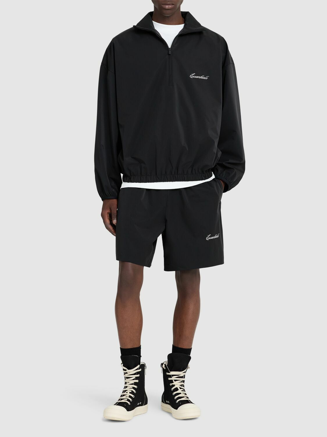 FEAR OF GOD ESSENTIALS Sporty Nylon Soccer Shorts Fear Of God