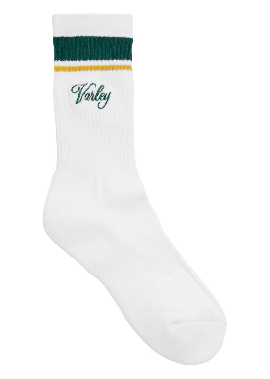 Varley Lamar Embroidered Jersey Socks White