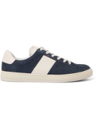 PAUL SMITH - Hansen Leather-Trimmed Suede Sneakers - Blue - 6