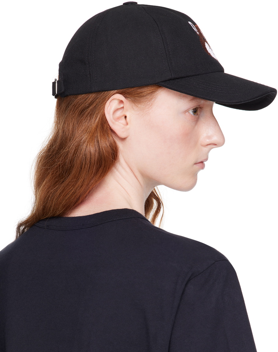 Maison Kitsuné Black Fox Head Cap