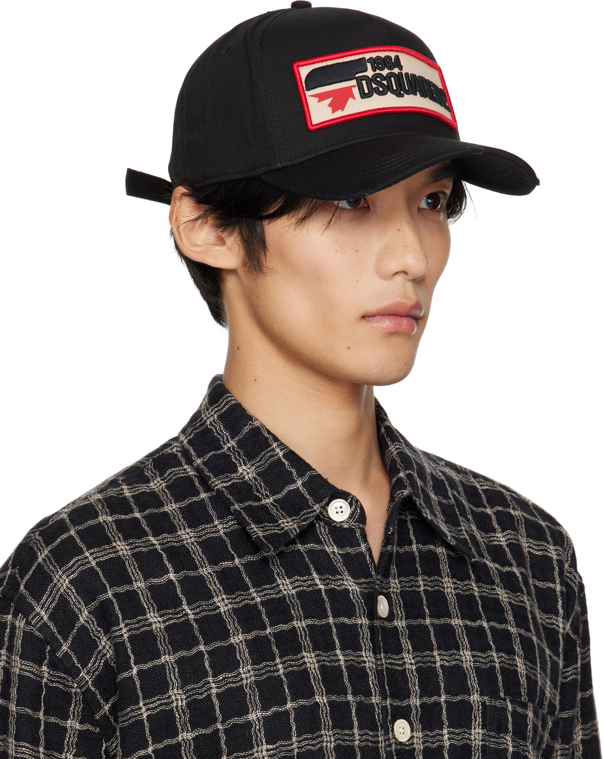 Dsquared2 Black Logo Patch Baseball Cap