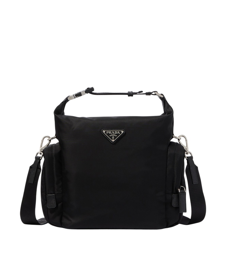 Photo: Prada Re-Nylon leather-trimmed shoulder bag