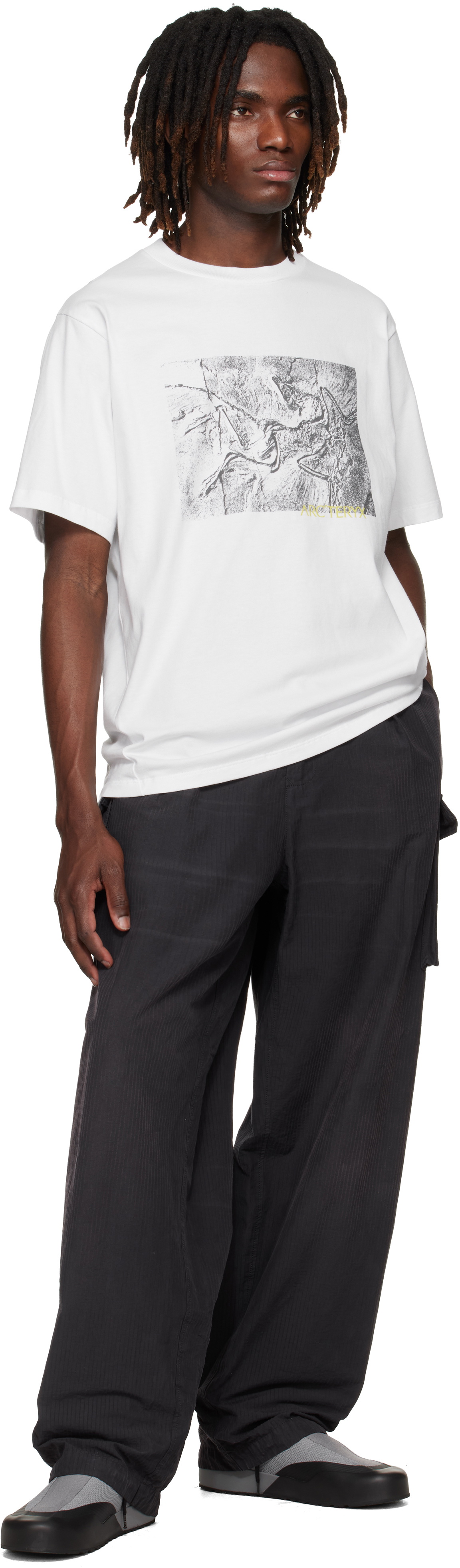 Arc'teryx White Kragg Cotton Lithographica S/S T-shirt