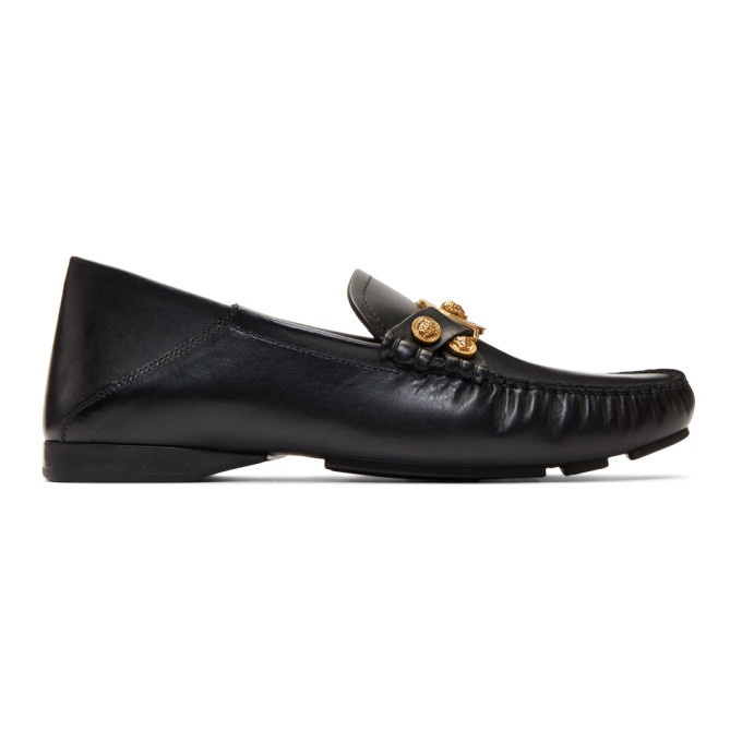 Photo: Versace Black Tribute Driver Loafers