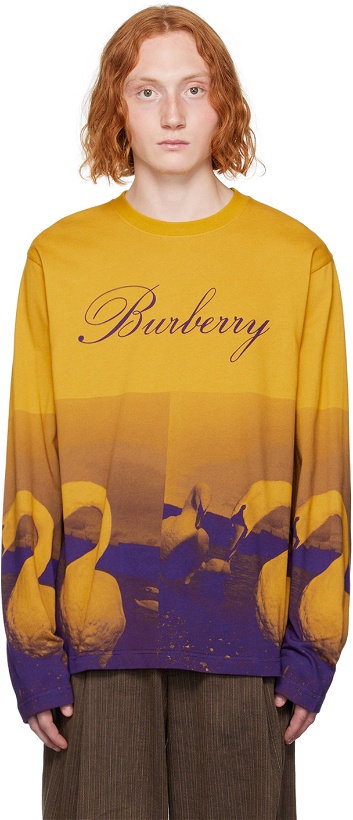 Photo: Burberry Yellow & Purple Swan Sweatshirt