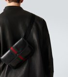 Gucci Web Trademark Small leather belt bag