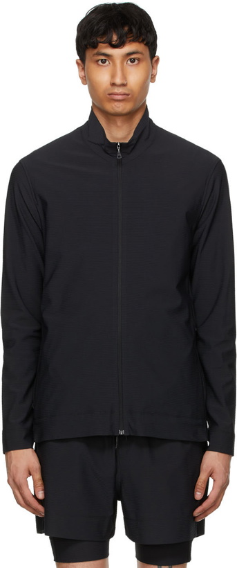 Photo: JACQUES Black Nylon Movement Zip-Jacket