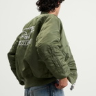 END. x Alpha Industries MA-1 Bomber Jacket in Olive