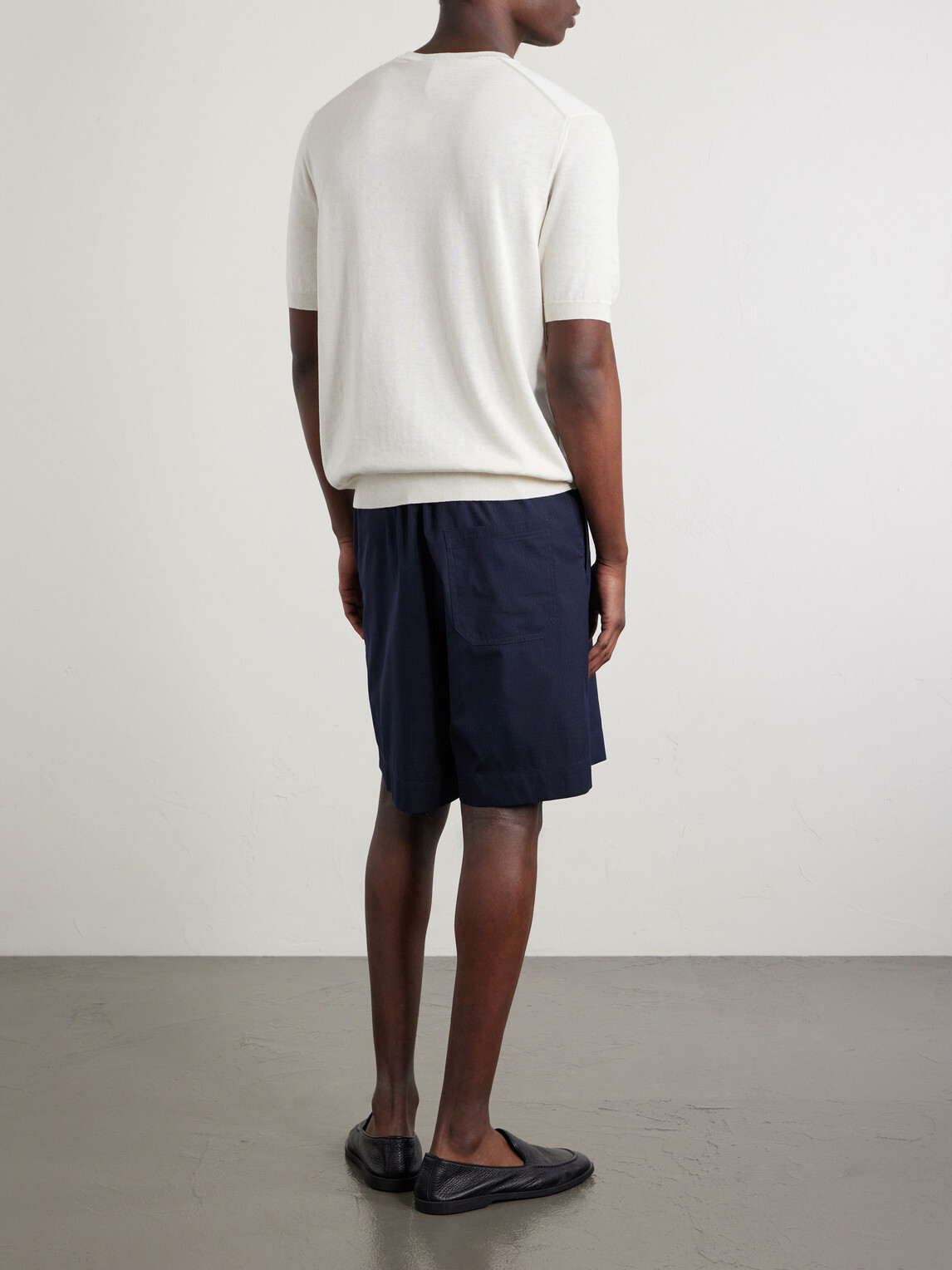 Slowear - Cotton-Ripstop Shorts - Blue