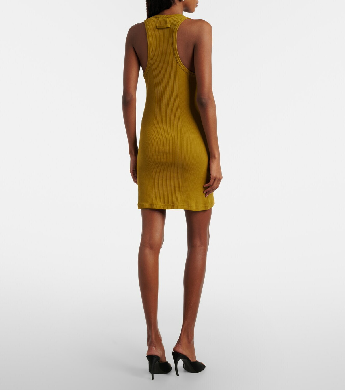 Jean Paul Gaultier Logo ribbed-knit cotton minidress